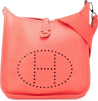 Hermès Pre-owned Womens Evelyne Crossbody Bag Leather - Light Pink - One Size