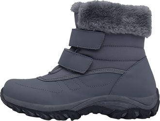 Generic WomenS Orthopedic Warm Boots - Womens Fur Lined Waterproof Snow Boots Winter Thermal Walking Shoe Comfort Non-Slip Cotton Shoes Fashion Flat Shoes Lig