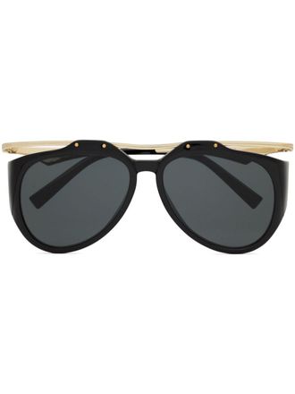 Saint Laurent Eyewear Occhiali da sole con montatura stile pilota Amelia - Nero
