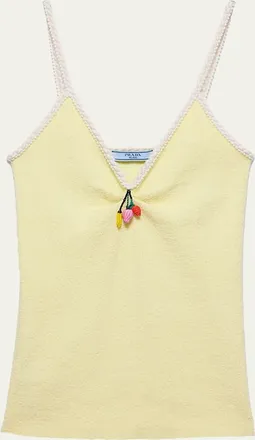 Prada Cotton Boucle Crop Top