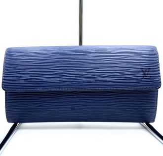 Louis Vuitton Navy Epi Leather Long Wallet (Tri-Fold) (Pre-Owned)
