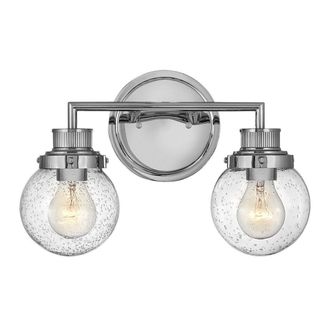 Netlighting Hinkley Poppy Bathroom Wall Lamp Polished Chrome IP44 in Grey