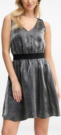 A|X Armani Exchange Abito corto con scollo a V - Nero