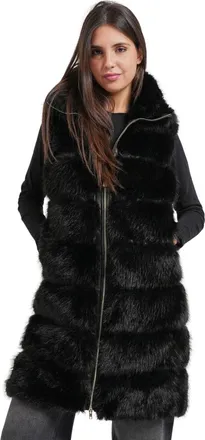 Yes-Zee Gilet lungo - - Jackets - Donna - Nero - XL