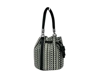 Marc Jacobs Geometric Monogram Bucket Bag - Silver