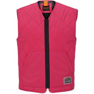 HUGO BOSS Heren Okella V-hals Regular Gilet (Middelroze)