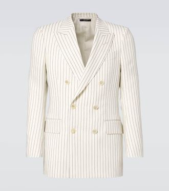 Tom Ford Dyllan pinstripe wool and silk blazer