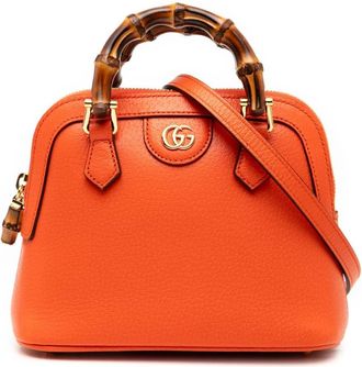 Gucci Pre-owned Leren Top Handle Tas - Dames - Vintage Handtas - Oranje - ONE Size - Leer - Vintage