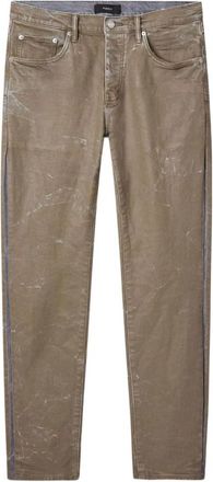 Purple Bruine Katoen Lycra Jeans Vintage Design - Heren - Slim Fit Jeans - Bruin - W36 - Katoen - Jeans