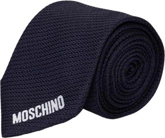 Moschino Cravatta di Seta - - Accessories - Uomo - Blu - ONE SIZE