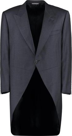 Canali Tailcoat met afgeronde reverskraag - Heren - Mantel - Grijs - 4XL - Wol - Jassen