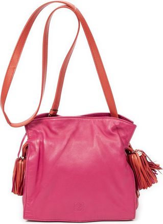 Loewe Pre-owned Womens Bicolor Tassel Flamenco Shoulder Bag - Pink - One Size