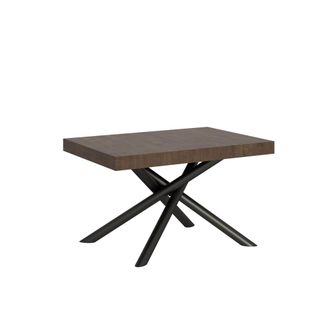 Itamoby Mesa extensible 90x120/380 cm efecto madera nogal, hierro