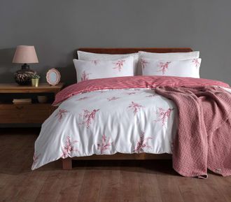 Blanc Avenue Juego de funda de edred&oacute;n 200x200 cm+ 2 FA 65x65 cm 100% algod&oacute;n