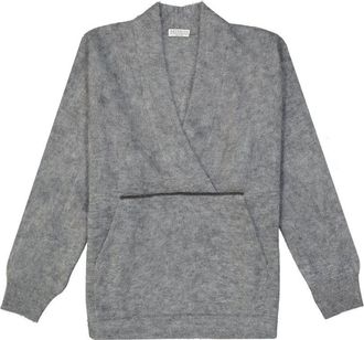 Brunello Cucinelli Gray Wool Womens Sweatshirt