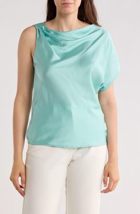 Renee C Asymmetric Satin Top in Seafoam at Nordstrom Rack, Size X-Small
