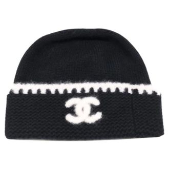 Chanel Pre-owned Accessories, female, Black, Size: ONE SIZE Pre-owned Beanie