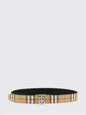 Burberry Cintura reversibile in tela check con monogramma TB