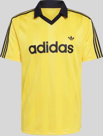 adidas Originals Regular Fit T-Shirt mit Logo-Print in GELB, Gr&ouml;&szlig;e XXL