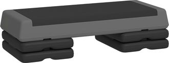 OEM Step De Aer&oacute;bic Step Para Fitness Antideslizante Altura Regulable 3 Niveles 77x36x20,5cm Gris Y Negro
