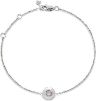 Monica Vinader June Birthstone Moonstone Bracelet in Sterling Silver /Moonstone at Nordstrom