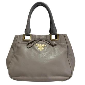 Prada Pre-owned Handbags, female, Gray, Size: ONE SIZE Pre-owned Leather 2way Bag