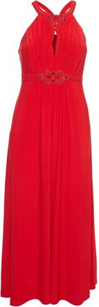 Jenny Packham Abito lungo con decorazione - Rosso