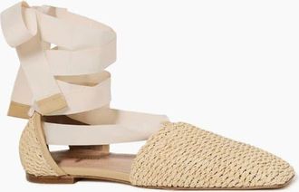 Andrea Gomez Desi Raffia Flat in Tan at Nordstrom, Size 38.5