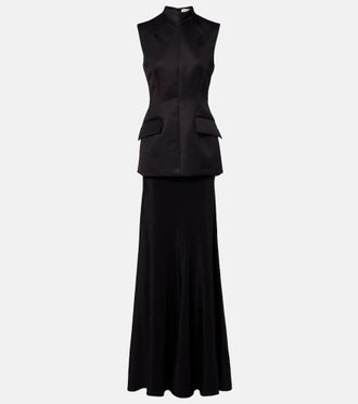 Sportmax Abito lungo Cilen in misto cotone