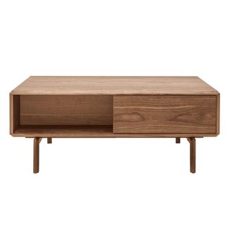 Miliboo Miliboo - Mesa De Centro De Nogal Con Almacenaje 100 Cm Suva