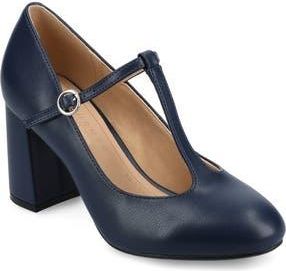 Journee Collection Talani T-Strap Pump in Navy at Nordstrom Rack, Size 8.5