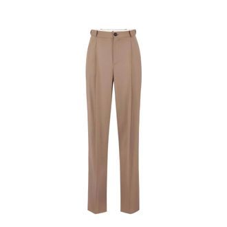 Elisabetta Franchi Dames, Broeken, Beige, Maat: XS Gabardine
