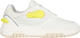 Msgm Lage Leren Sneakers - Heren - Sneakers - Wit - 43 EU - Leer - Schoenen