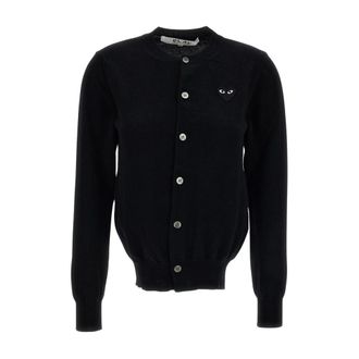 Comme Des Gar&ccedil;ons Truien & Vesten, Dames, Zwart, M, Wol, Crewneck Cardigan