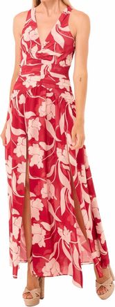 Misa Imoden Maxi Dress In Cherry Flora