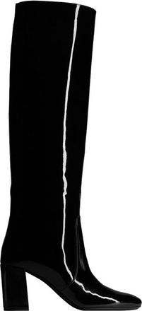 Saint Laurent Hoge Laarzen van Lakleer - Dames - Hoge Laarzen - Zwart - 36 EU - Leer - Schoenen