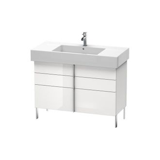 Duravit Mueble Bajo Lavabo Duravit Vero De Pie 6414, Con 2 Cajones Y 1 Extra&iacute;ble, 1000mm, Color (frente/cuerpo): Roble Oscuro Cepillado Chapa De Madera Aut&eacute;nt