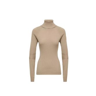 Moncler Ciclista Tricot - Dames - Truien - Beige - Maat: L Wol
