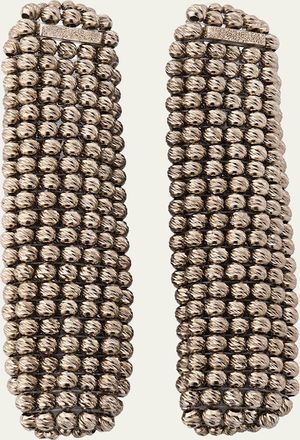 Brunello Cucinelli Sterling Silver Beaded Drop Earrings