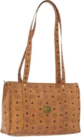 MCM Pre-owned Shoulder Bag - Dames - Vintage Schoudertas - Bruin - ONE Size - Leer - Vintage