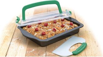 Berghoff Perfect Slice Covered 9x13 Cake Pan & Cutting Tool - 3-Piece Set in Grey at Nordstrom Rack