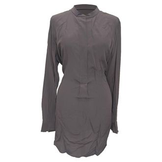 Joseph Mini Shirt Dress in Black Silk