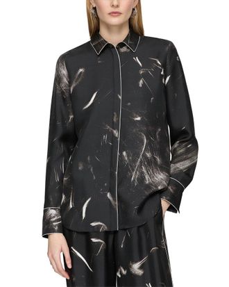 Lafayette 148 New York Petite Scottie Blouse