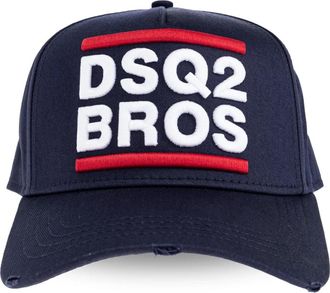 Dsquared2 Baseball Cap - Heren - Petten - Blauw - ONE Size - Katoen - Accessoires