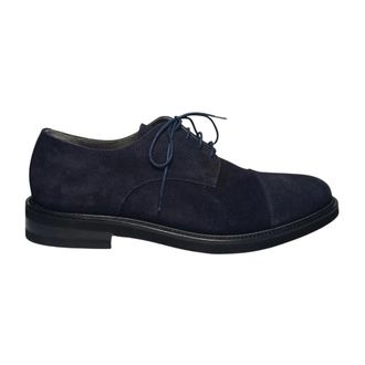 Pollini Schoenen, Heren, Blauw, 44 EU, Su&egrave;de, Laced Shoe