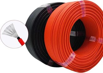 OEM Cable Para Paneles Solares Fotovoltaicos, Alta Tensi&oacute;n, Dise&ntilde;o Duradero, Rojo Y Negro, 10 Awg (6 Mm), 30 M