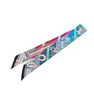 Herm&egrave;s Pre-owned Scarves, female, Multicolor, Size: ONE SIZE Pre-owned Brides et Gris Gris Silk Scarf