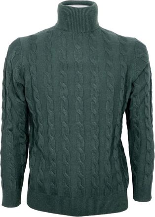 Cashmere Company Coltrui - Heren - Coltruien - Groen - 4XL - Wol - Truien & Vesten