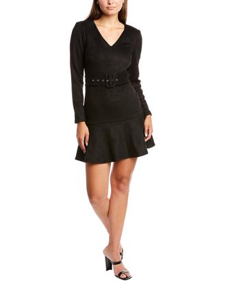 Honey and Beau Honey & Beau Suede-Blend Wild Zebra Dress