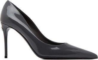 Dolce & Gabbana Calf Leather Pointed Toe Pumps - Dames - Pumps - Grijs - 39 1/2 EU - Leer - Schoenen